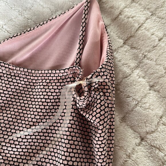 Pink Checkered Papaya Body-Con Dress (M) - Picture 5 of 6